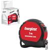 Energizer - Metro a Nastro da 3 Metri - Sistema Metrico - Nero e Rosso - Doppio Materiale Tylon - Custodia Ergonomica - Nastro in Acciaio Verniciato con Gancio da 16 mm - Blocco del Nastro - Ritorno A