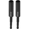 QUARKZMAN 2Pz Bussole per Avvitatore 10mm Metro Profonda Metriche Attacco Esagonale 1/4 Extra Lunghe a 6 punte da 4,3 (110 mm) Prese Chiavi a Bussola Acciaio CR-V Avvitatrici Elettriche