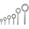 Euro Tische Bullone a occhiello Occhielli a vite Ganci a vite in acciaio zincato - Robusti ganci a vite in 6 diverse misure (90mm 10 pezzi)