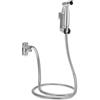 QWORK® Bidet Kit Doccetta in Acciaio Inossidabile 304 - Spruzzatore per WC con Deviatore a 2 Vie