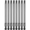 QUARKZMAN 8Pz Punte Cacciavite Piatte Testa Esagonale H5 (5mm) Punta Magnetiche Gambo Esagonale 1/4 Lunga 100mm (4) Lucidatura a Specchio Inserti per Avvitatore Metrico per Chiave