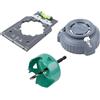 wolfcraft Kit di Successo "Installazione Prese a Incasso", Set 3 Pezzi con Dima di Marcatura, Sega a Tazza Ø 68 mm e Svasatore per Cartongesso - 5897000