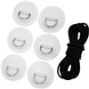 Paddleboard Deck Rigging Kit Heavy Duty 6Pcs D- Pad Patch Deck Attachment Kit