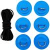 Paddleboard Deck Rigging Kit Heavy Duty 6Pcs D- Pad Patch Deck Attachment Kit