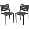 MIlani Home CABOT - set 2 sedie in polipropilene impilabile