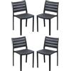 MIlani Home CABOT - set 4 sedie in polipropilene impilabile