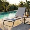 MIlani Home FELES - lettino da giardino impilabile in alluminio e textilene imbottito