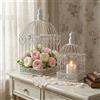 MIlani Home SAMUEL - set di 2 gabbie rettangolari stile provenzale in ferro verniciato