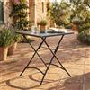 MIlani Home ROMANUS - tavolo da giardino quadrato pieghevole in ferro