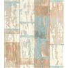 Rasch Carta da parati in tessuto non tessuto, effetto legno, stile shabby, in vinile, colore arancione, per un'atmosfera accogliente, robusta e lavabile, 10,05 m x 0,53 m