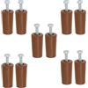 Amig - Fermi per tapparelle avvolgibili in PVC con vite M5 antiruggine (5 Paia) - Installazione esterna - Lunghezza corpo 40 mm - Colore marrone - Mod. 20344