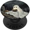 Spooky Reading Stuff Bookish Ghost Reading Book Reader Mountain Scene PopSockets PopGrip Adesivo