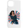 Patriotic US Red Blue White American Fla Custodia per iPhone 14 Plus Patriottica Michelle Obama Donne Storia Mese Amore Motivazione