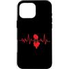 LoveAlbania Custodia per iPhone 16 Pro Max Mappa della bandiera del battito cardiaco dell'Albania