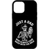 Dad Joke Bones Custodia per iPhone 12 mini Papà è sempre tornato con lo scheletro del latte