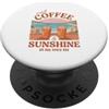 Maglietta Estiva Vacanza Al Mare Sole Re Maglietta Estiva Vacanza Retro Beach Vintage Sun Coffee PopSockets PopGrip Adesivo