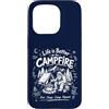 Funny Sasquatch Grilling Tee Retro Campi Custodia per iPhone 15 Pro La vita è migliore al falò Vintage Bigfoot BBQ Camping