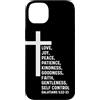 Church Bible Verses for Pastor Clergy Pr Custodia per iPhone 14 Plus Galati 5:22 5 22 Dio Gesù Cristiano Frutta Spirito Amore