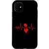 LoveAlbania Custodia per iPhone 11 Mappa della bandiera del battito cardiaco dell'Albania