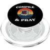 Software Developer Retro Tech Apparel Software Developer Compile & Pray Retro Coder PopSockets PopGrip per MagSafe