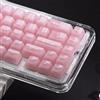 Womier Set di copritasti per tastiera trasparenti, rosa, 60, 65, 75, 100%, trasparenti, per tastiere meccaniche Cherry MX, Kailh, Outemu, Gateron (profilo MDA)