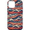 Gifts For Japanese Art Lovers Custodia per iPhone 12 mini Carino giapponese Grande Onda Ukiyo-e Ocean Pattern