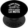 Motociclista Moto Libertà Passione Motor Io Non Russo Sogno Di Guidare La Moto PopSockets PopGrip Adesivo