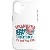 America Patriotic Freedom Birthday Holid Custodia per iPhone 16 Divertente regalo per il giorno dell'indipendenza del 4 luglio degli Stati Uniti d'artificio