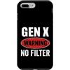 Gen X Vibe Collective Custodia per iPhone 7 Plus/8 Plus Avviso Gen X Nessun filtro Generazione X Attitude