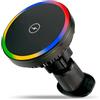 everActive MC-W15 Pro - Supporto magnetico per cellulare da auto con caricatore a induzione da 15 W, compatibile con MagSafe, raffreddamento attivo, super magneti 12N, rotazione a 360°, LED RGB