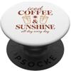 Maglietta Estiva Vacanza Al Mare Sole Re Maglietta Estiva Vacanza Retro Beach Vintage Sun Coffee PopSockets PopGrip Adesivo