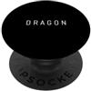 Dragon Symbol / Chinese Mythology / Qigo Simbolo del drago/mitico cinese moderno Font Tai Chi Design PopSockets PopGrip Adesivo