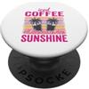 Maglietta Estiva Vacanza Al Mare Sole Re Maglietta Estiva Vacanza Retro Beach Vintage Sun Coffee PopSockets PopGrip Adesivo