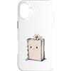 Timowo Studio Custodia per iPhone 16 Plus Libro con Fiore Illustrato