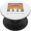 Maglietta Estiva Vacanza Al Mare Sole Re Maglietta Estiva Vacanza Retro Beach Vintage Sun Coffee PopSockets PopGrip Adesivo