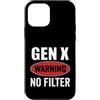 Gen X Vibe Collective Custodia per iPhone 12 mini Avviso Gen X Nessun filtro Generazione X Attitude