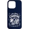 Funny Sasquatch Grilling Tee Retro Campi Custodia per iPhone 15 Pro Max La vita è migliore al falò Vintage Bigfoot BBQ Camping