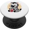 Cute Kawaii Zebra Drinks Boba Bubble Tea Cute Zebra Kawaii Anime Bere Bubble Tea Ragazza Bambini PopSockets PopGrip Adesivo