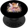 Kawaii Fairytale Bookworm Botanical Fair Carino Libro Fata Lettura Primavera Floral Fantasy Bookwor PopSockets PopGrip Adesivo