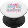 Maglietta Estiva Vacanza Al Mare Sole Re Maglietta Estiva Vacanza Retro Beach Vintage Sun Coffee PopSockets PopGrip Adesivo