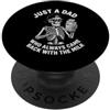 Dad Joke Bones Papà è sempre tornato con lo scheletro del latte PopSockets PopGrip Adesivo