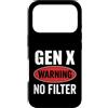 Gen X Vibe Collective Custodia per iPhone 17 Pro Avviso Gen X Nessun filtro Generazione X Attitude