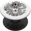 Dragon Symbol / Chinese Mythology / Qigo Simbolo del drago/calligrafia mitica cinese Tai Chi Design PopSockets PopGrip Adesivo