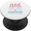Maglietta Estiva Vacanza Al Mare Sole Re Maglietta Estiva Vacanza Retro Beach Vintage Sun Coffee PopSockets PopGrip Adesivo