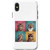 Tabby Kitten Lover PS Custodia per iPhone X/XS Tabby Pet Face Portrait Photobooth con occhiali da sole