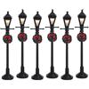 Lemax Gas Lantern Street Lamp Set of 6 - Lampioni Illuminati per Villaggi