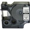 NEOUZA 1805441 - Nastro per etichette permanenti in poliestere DYMO Rhino Industrial IND, lunghezza 5,5 m, 6 mm, nero su metallizzato, colore: nero