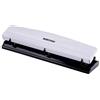 Bostitch Office Premium, perforatrice a 3 fori, capacità 12 fogli, metallo, base in gomma, vassoio facile da pulire, bianco (KT-HP12-WHITE)