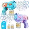 HBSFBH Pistola a Bolle di Sapone, 2 Pezzi Macchina Bolle Sapone, Macchina Delle Bolle, Bubble Maker, Pistola a Bolle, Mmacchina per Fare Bbolle Automatica, per Bambini e Adulti, Feste All'aperto