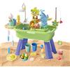KNMDXD Tavolo DellAcqua per Bambini con Acqua Corrente 54x29x53cm Tavolo d'Acqua con Rubinetto Elettrico,Lavandinos Gioco 4 in 1 con Pompa, per Bambini E Bambine 4 agli 8 Anni, per Esterno,